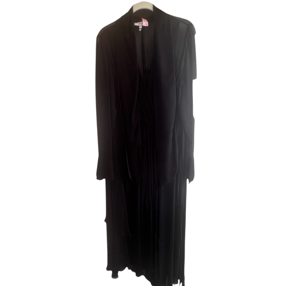 REISS Callie Ruffle Maxi Dress Size 8 - Picture 8 of 16